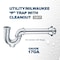 Everflow Utility/ Milwaukee P-Trap w/Drain Plug for Tubular Drain Applications, 17GA Chrome Pltd Brass 1-1/2" 12817 - alternate 2